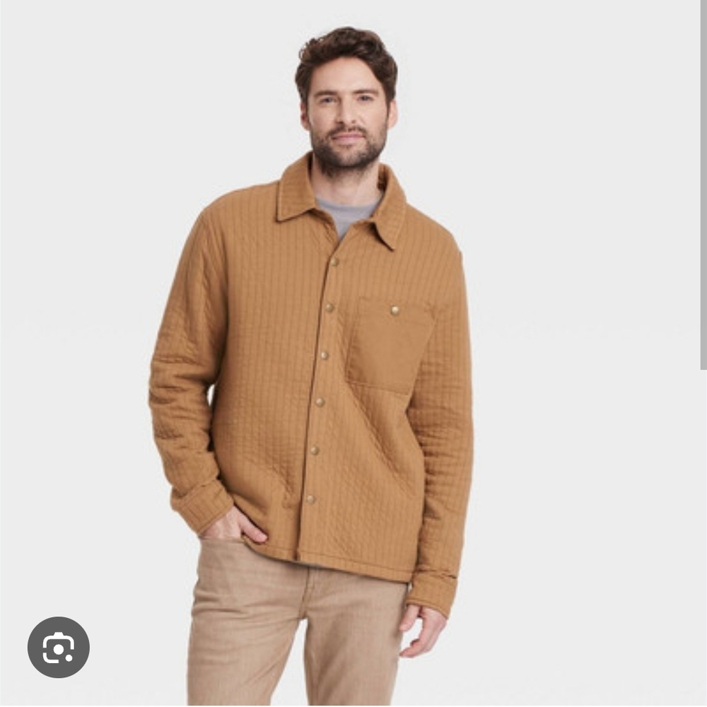 NEW Goodfellow Target Men's Tan Quilted Jacket Large